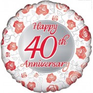 Happy 40th Anniversary Roses Balloon
